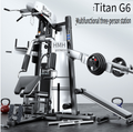 3-Station Multi-Function Home Gym: High/Low Pulley & Chest Press Strength Training Machine