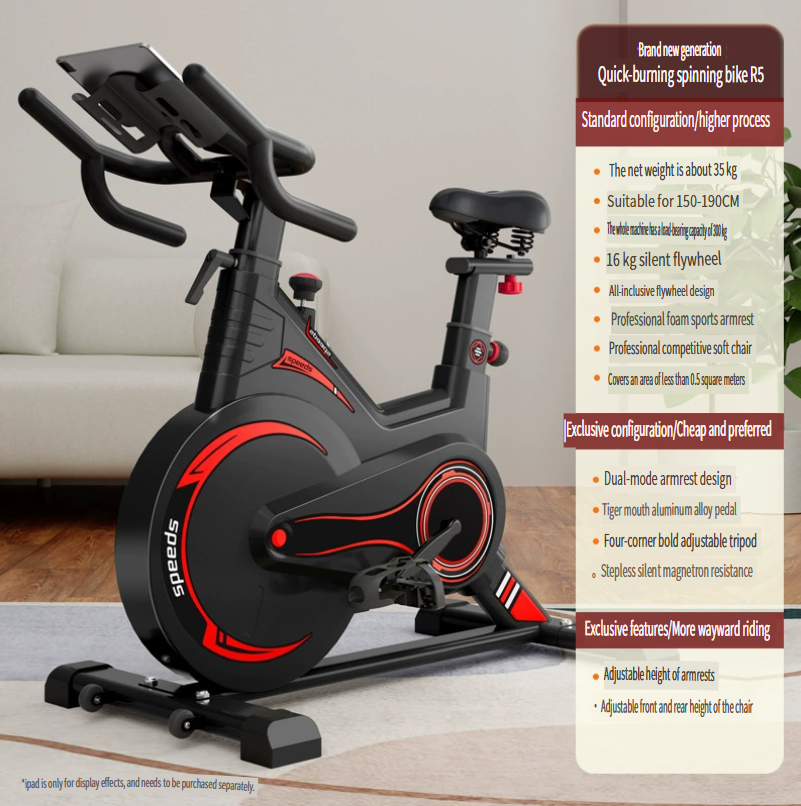 Magnetic Resistance Indoor Exercise Bike – Ultra-Quiet Home Fitness Equipment for Weight Loss