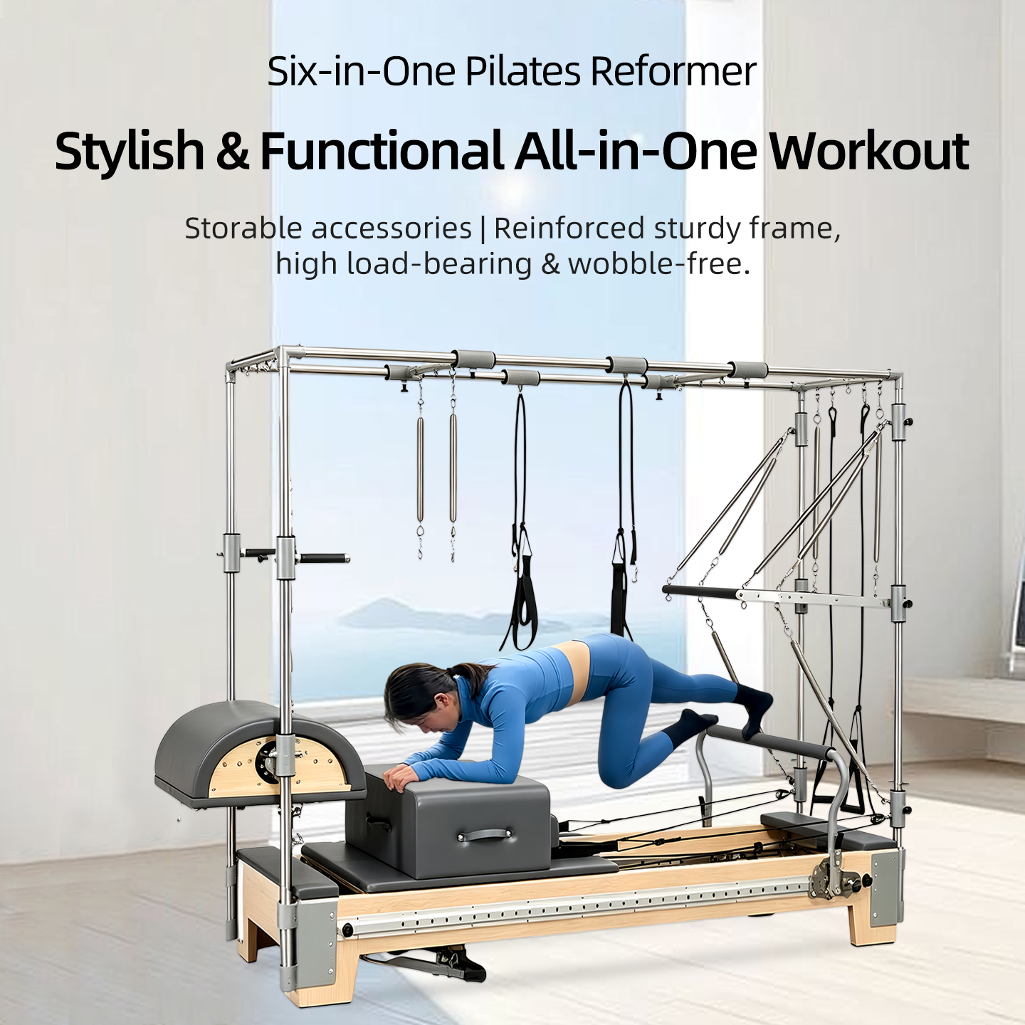 New Victoria's Secret Pilates Machine, Six-in-One Integrated Elevated Bed Ladder Bucket Stable Step Chair Comprehensive Shaping Training Equipment