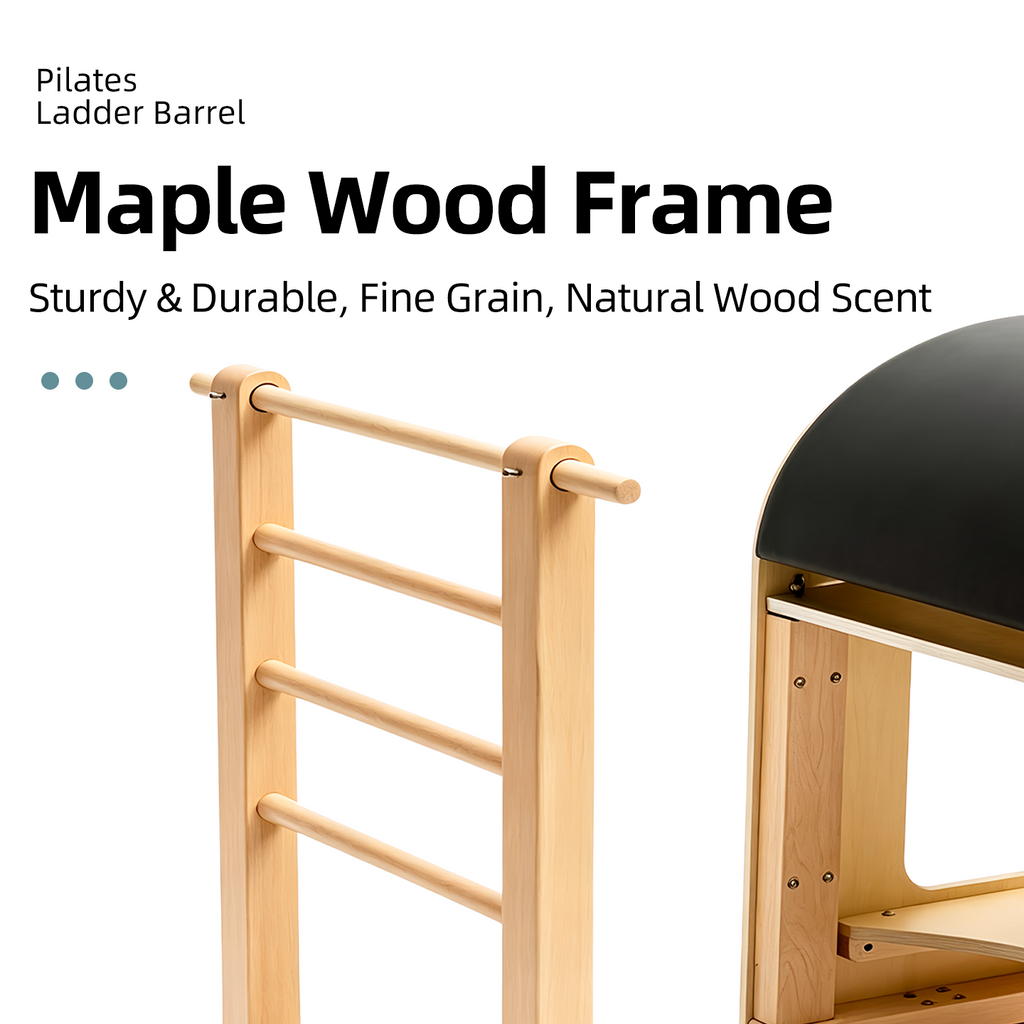 Imported lightweight Pilates DY-03 ladder barrel with a curved anti-slip design, for at-home posture correction and spinal stretching.