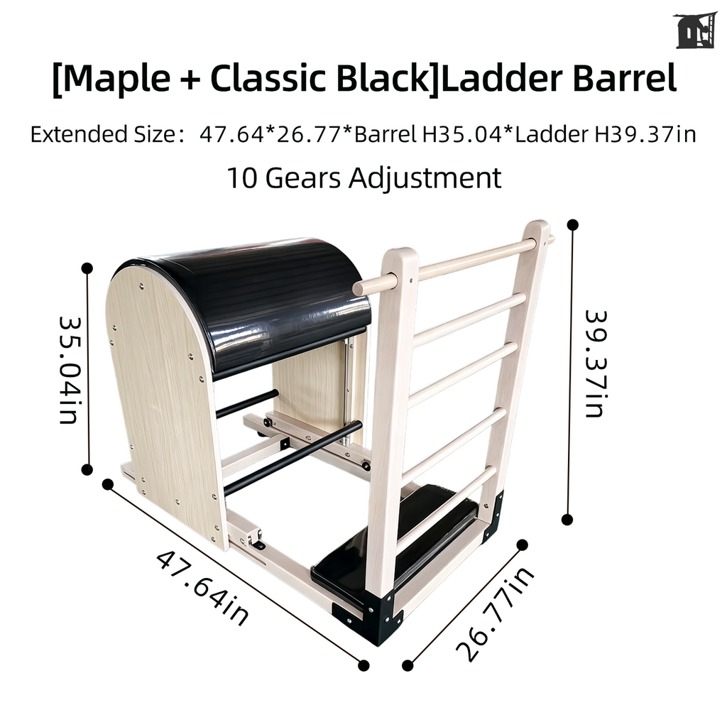 Imported Maple Wood Pilates Ladder Barrel, Large Equipment for Yoga Studios and Personal Training, Spinal Correction, Stretching, and Mobility Training.