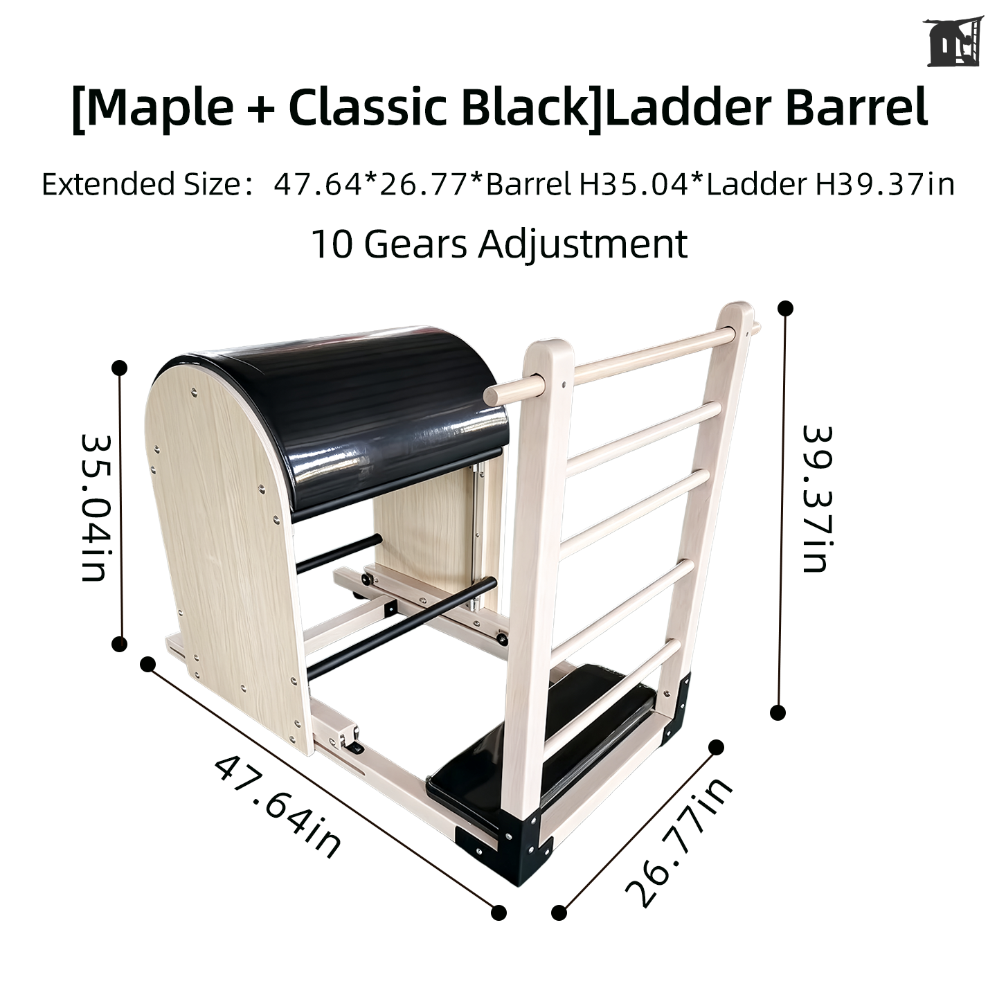 Imported Maple Wood Pilates Ladder Barrel, Large Equipment for Yoga Studios and Personal Training, Spinal Correction, Stretching, and Mobility Training.