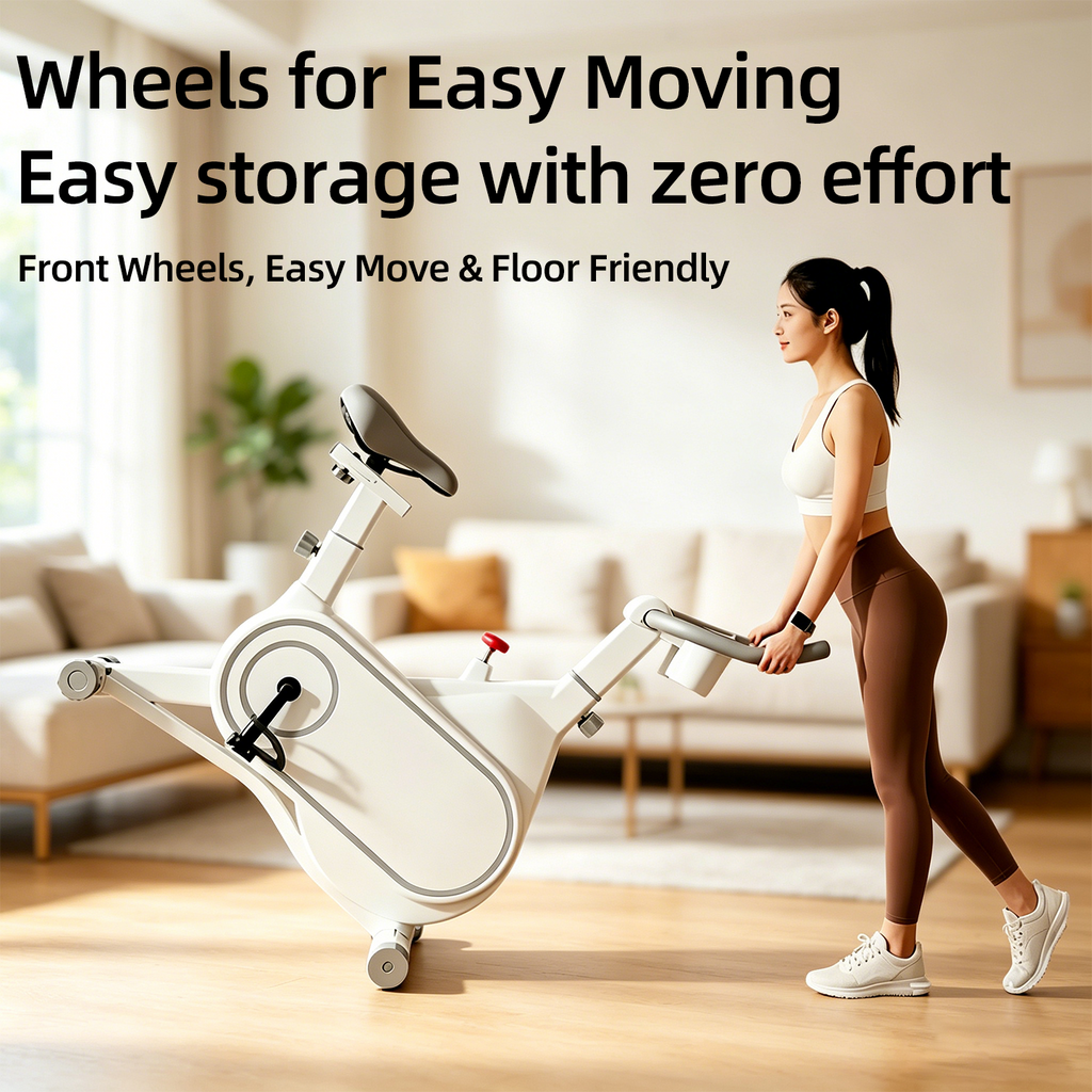 Electromagnetic-controlled indoor exercise bike for home use, quiet indoor fitness bike, fully enclosed flywheel smart magnetic resistance exercise bike.