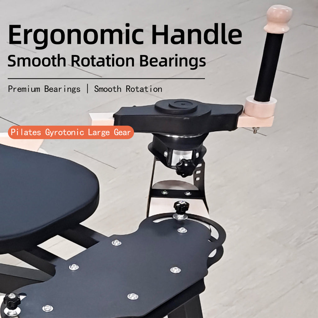 Professional maple wood Gyrotonic/Gyrokinesis 2-in-1 equipment, Pilates reformer combined with a Gyrotonic pulley tower, complete equipment set.