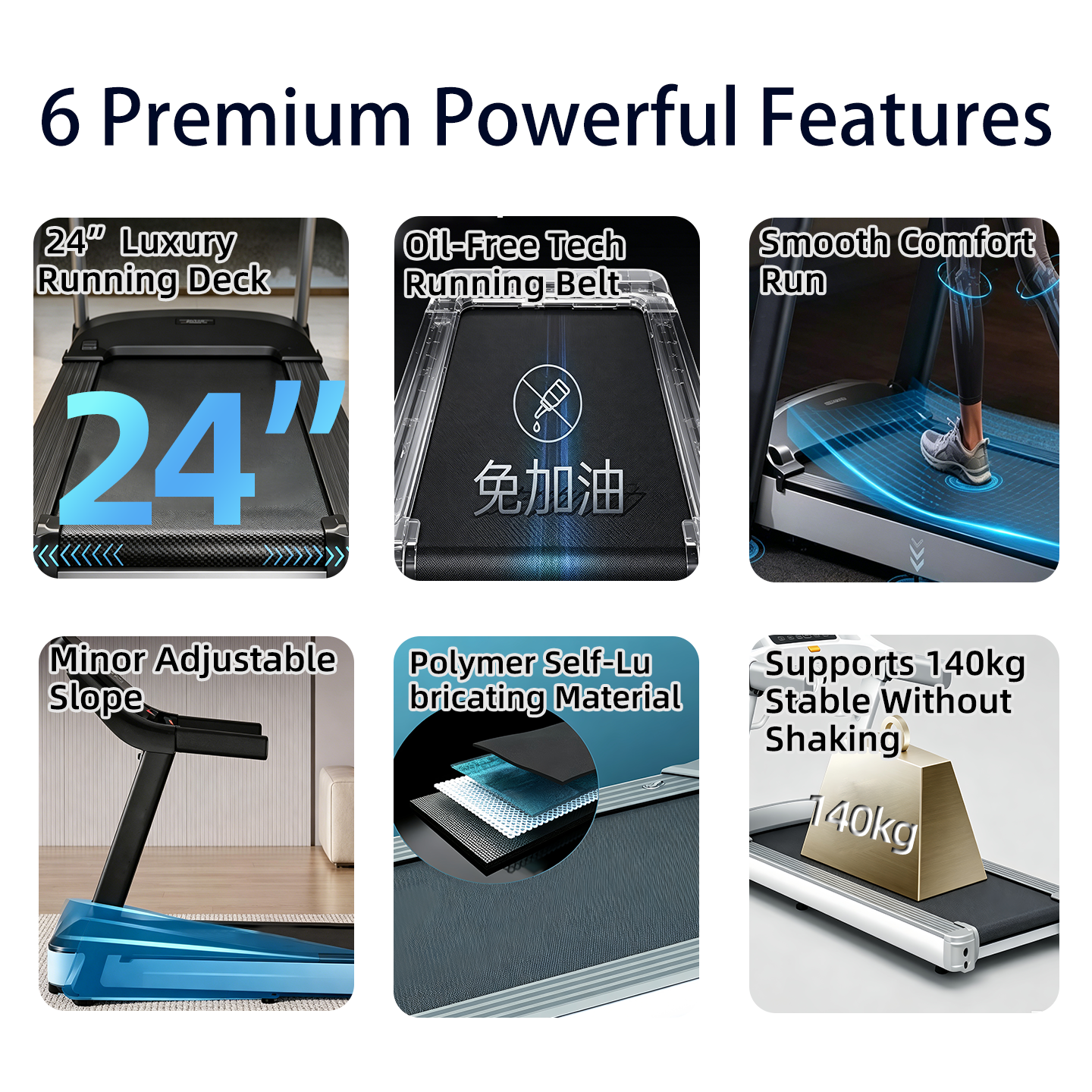 Ultra-quiet foldable home treadmill for small apartments, indoor multifunctional smart fitness equipment.
