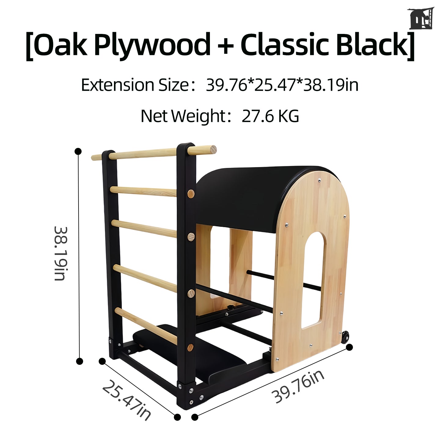 Imported Oak Pilates Ladder Barrel, Large Equipment for Spine Correction in Yoga Studios, Waist and Back Stretching Posture Training Barrel