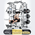 Multifunctional Smith Machine with Cable Crossover, Bench Press, and Squat Rack – Indoor All-in-One Fitness Equipment