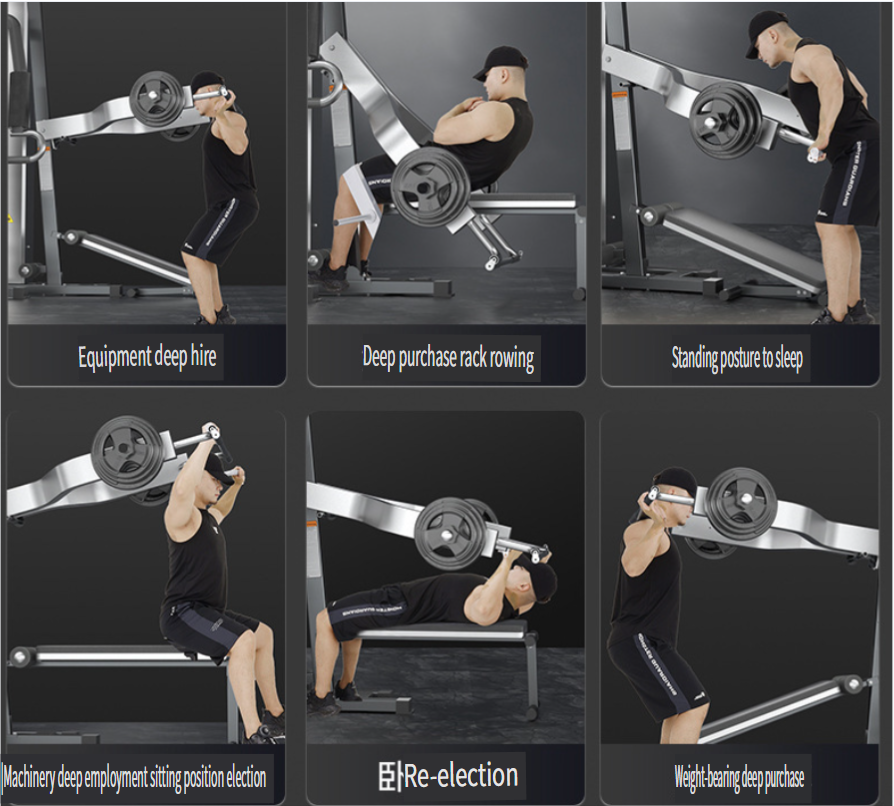 3-Station Multi-Function Home Gym: High/Low Pulley & Chest Press Strength Training Machine