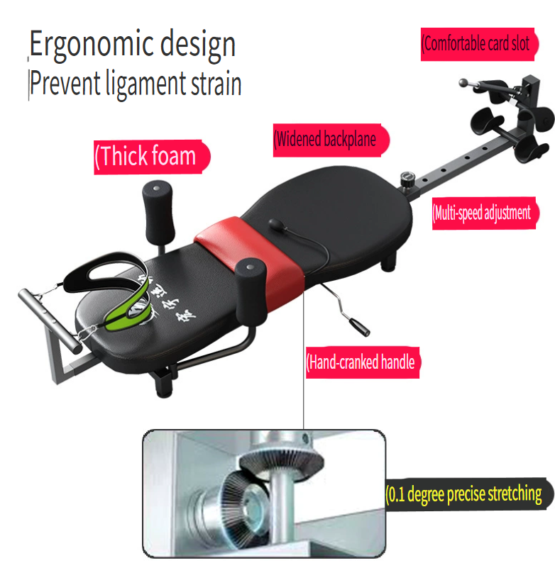 Cervical and Lumbar Traction Device – Height-Increasing & Stretching Inversion Table – Leg Stretching & Fitness Equipment – Lumbar Traction Inversion Machine