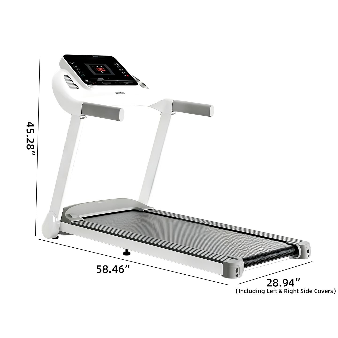 Ultra-quiet foldable home treadmill for small apartments, indoor multifunctional smart fitness equipment.