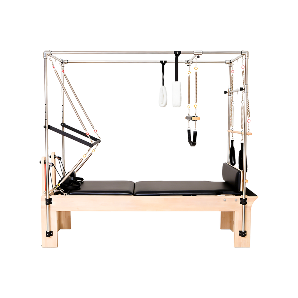 Maple Wood 3-in-1 Comprehensive Bed Yoga Studio Pilates Core Bed Solid Wood Frame Stretching Training Bed