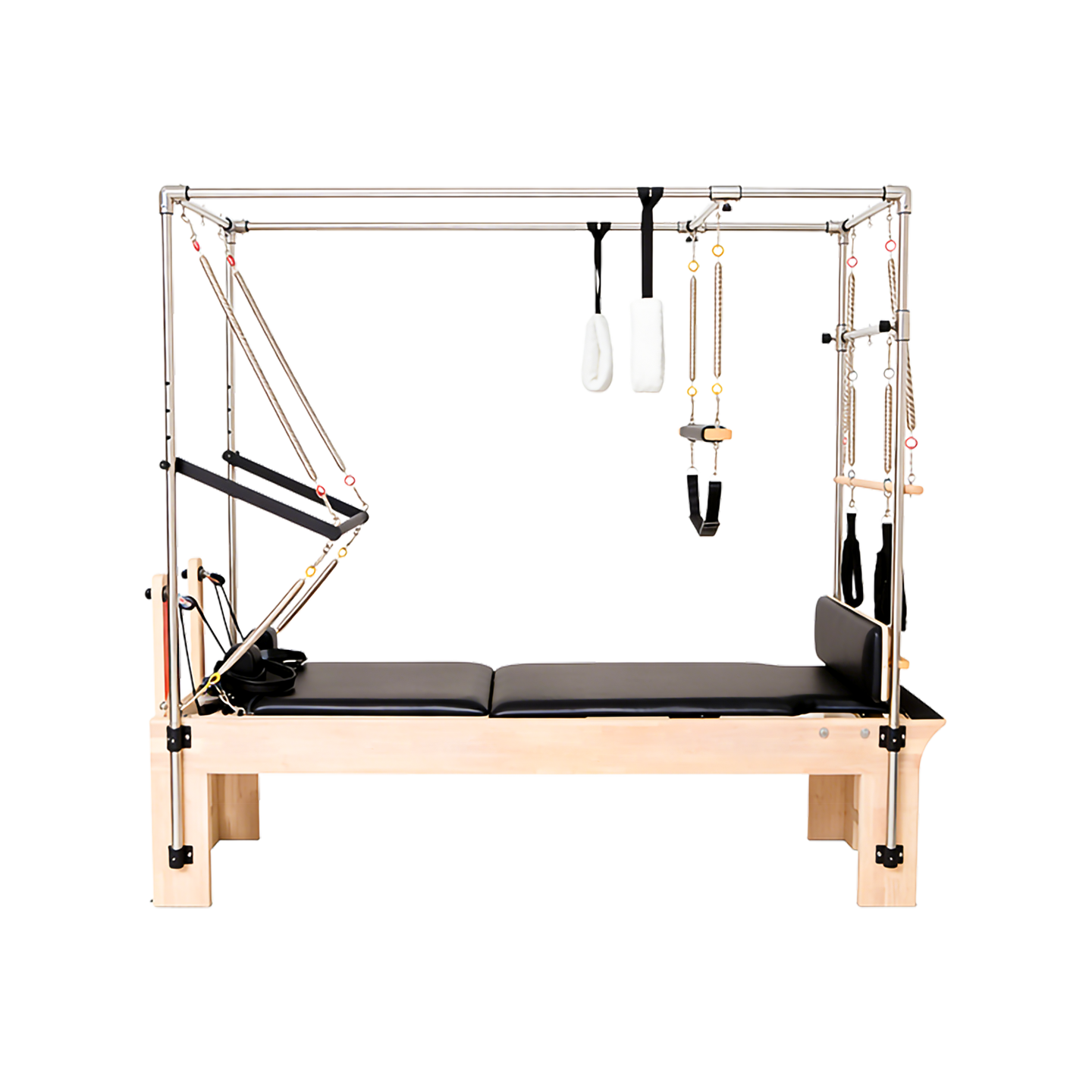 Maple Wood 3-in-1 Comprehensive Bed Yoga Studio Pilates Core Bed Solid Wood Frame Stretching Training Bed