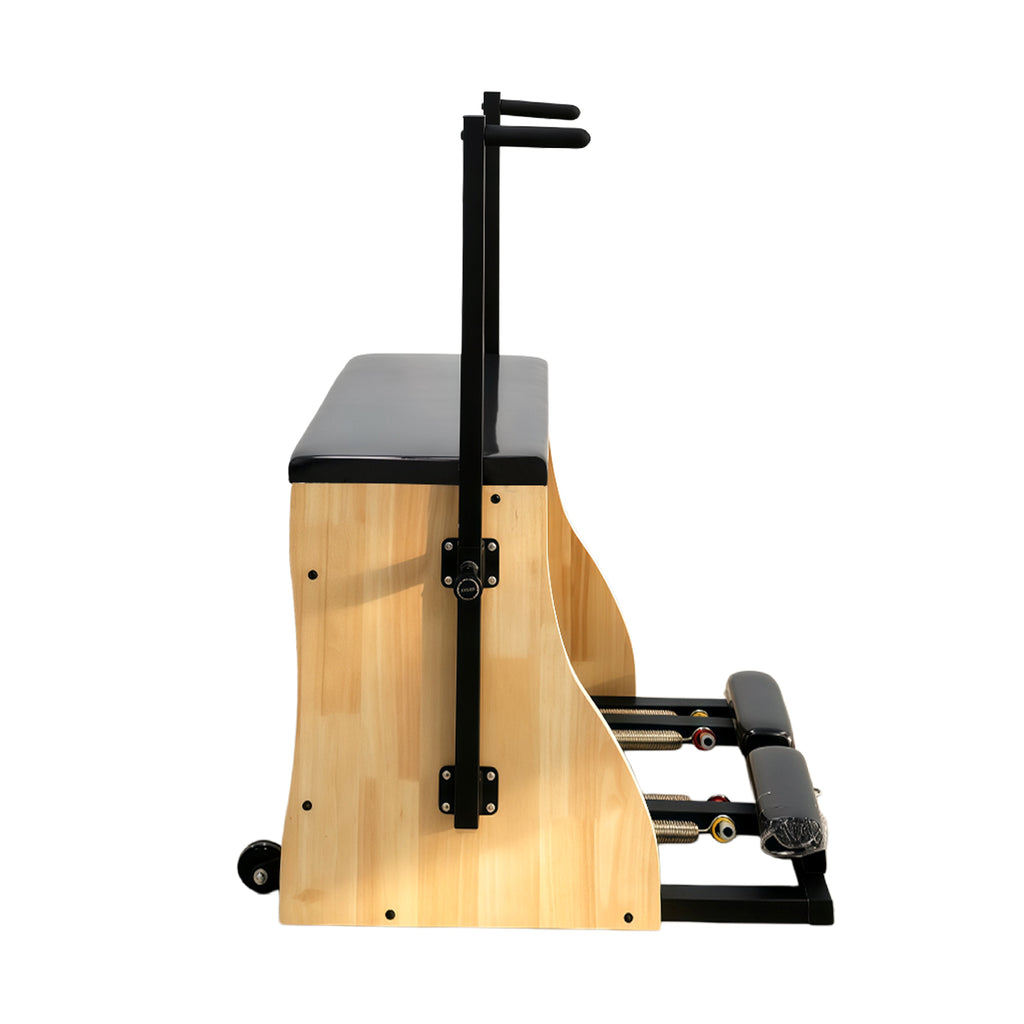 Oak Split-Pedal Stability Chair Pilates Large Equipment for Home Core Training, Yoga and Fitness Stability Step Chair