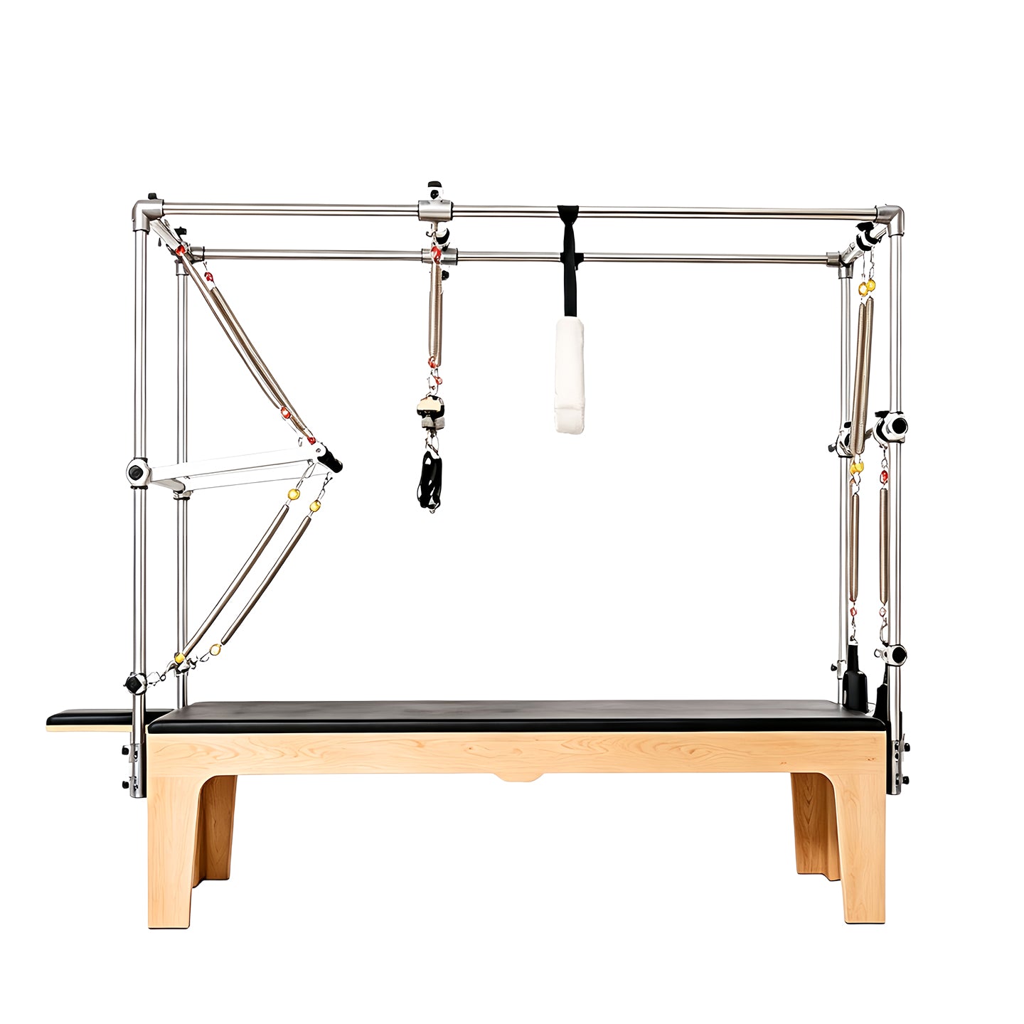 Pilates Cadillac Bed Solid Wood Elevated Swing Bed Commercial Multi-Functional Pilates Apparatus Postpartum Rehabilitation Training Bed