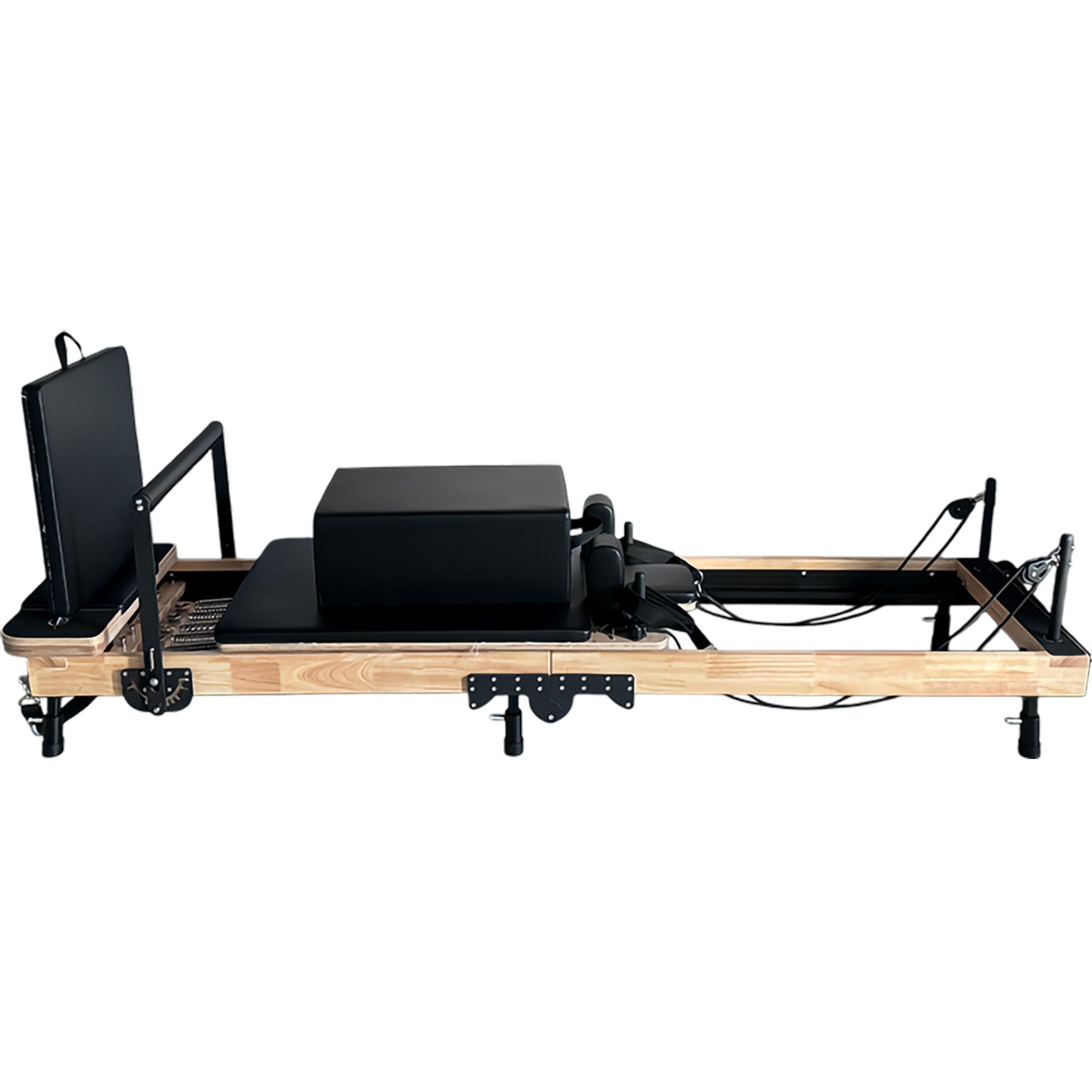 Maple Wood 3-in-1 Comprehensive Bed Yoga Studio Pilates Core Bed Solid Wood Frame Stretching Training Bed