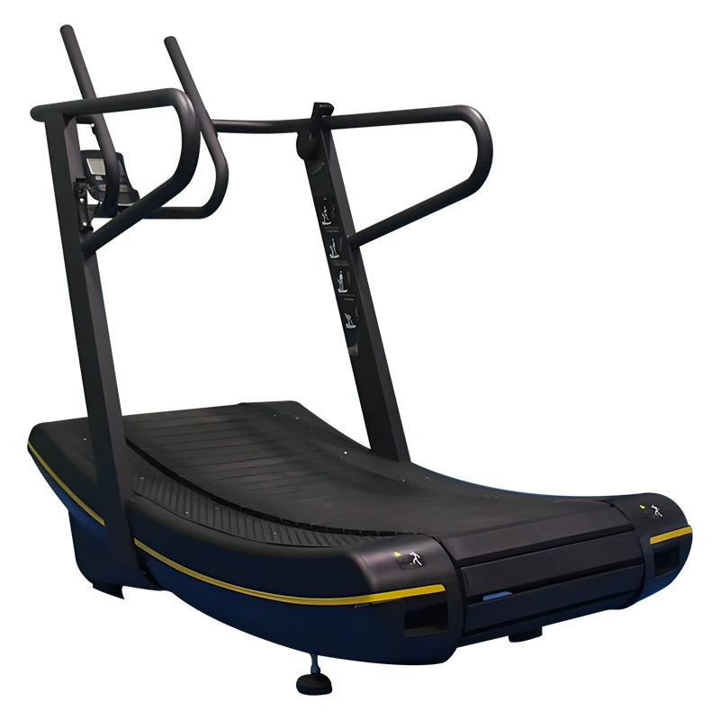 Non-motorized, non-electric curved treadmill—commercial-grade, large, multifunctional fitness equipment suitable for gyms, studios, and home use.