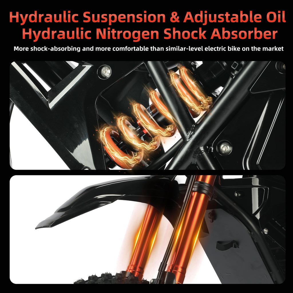 MDD-03B 3000W Electric Dirt Bike, Orange