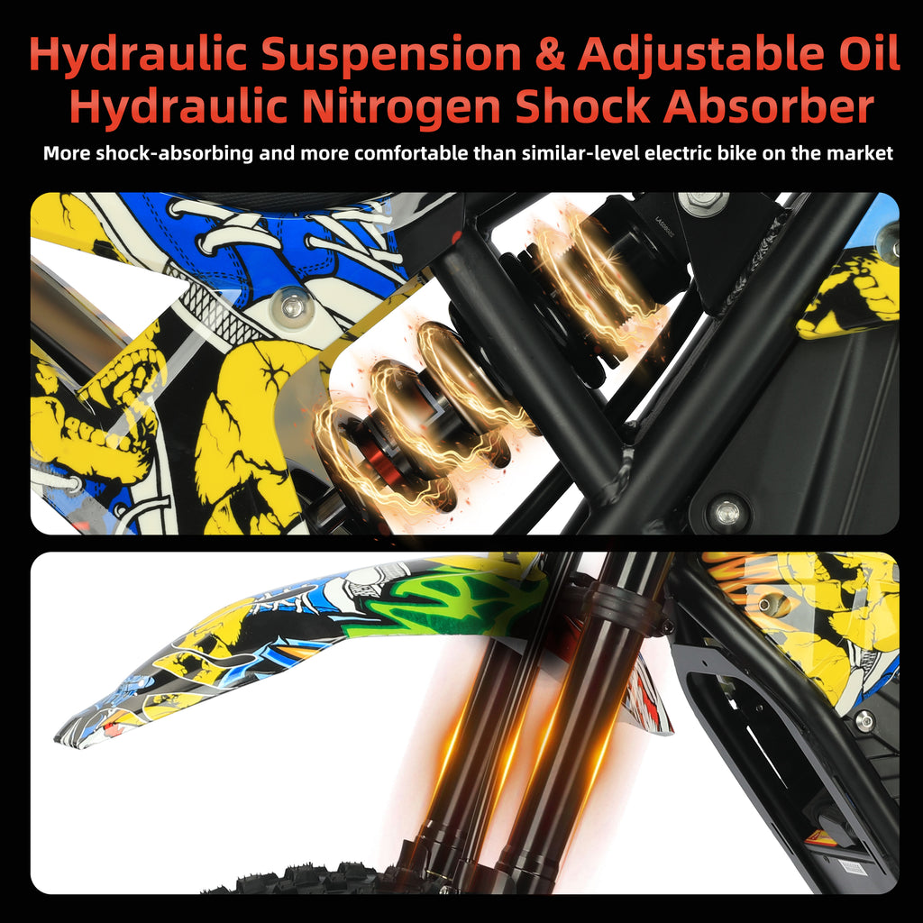 MDD-03B 3000W Electric Dirt Bike, Graffiti