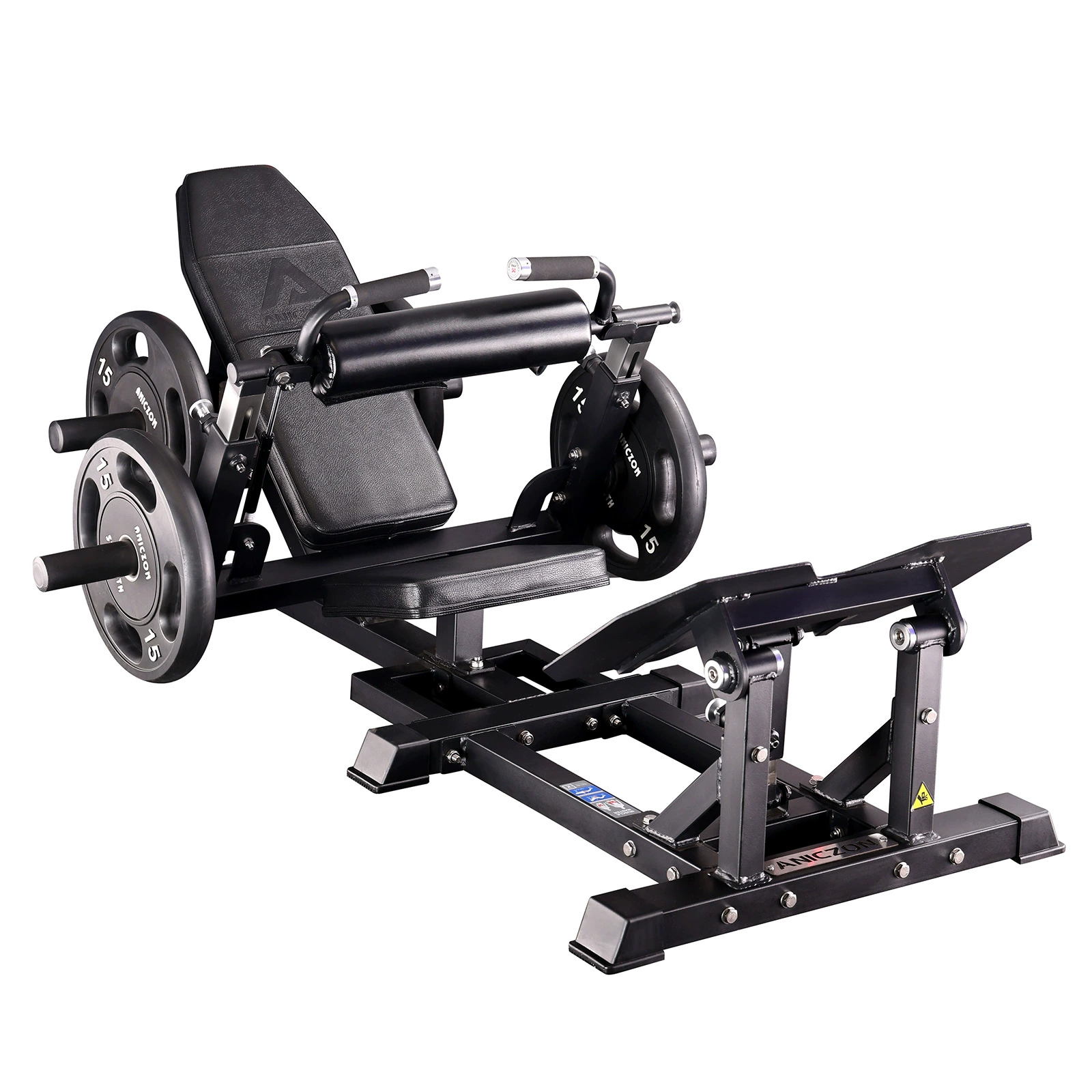 Commercial-grade gym glute bridge machine; professional glute thrust trainer for personal training and home use.