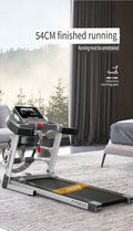 Smart APP Connected Folding Treadmill for Home, Quiet Shock-Absorbing Indoor Large-Screen Real-Scene Fitness Walking and Running Machine