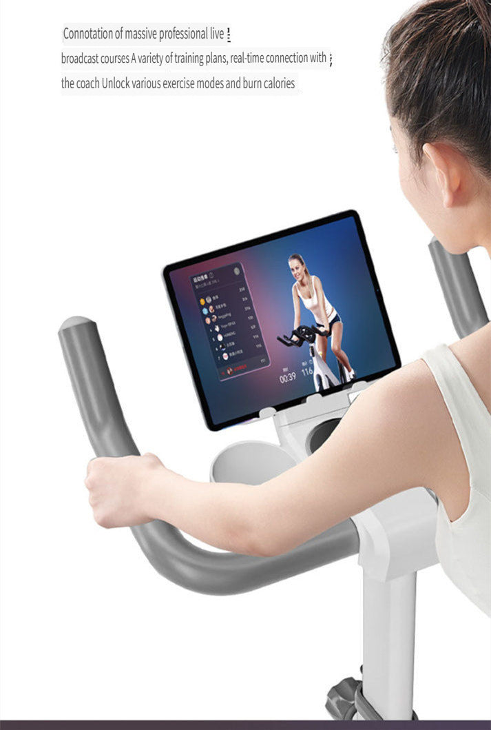 Electromagnetic-controlled indoor exercise bike for home use, quiet indoor fitness bike, fully enclosed flywheel smart magnetic resistance exercise bike.