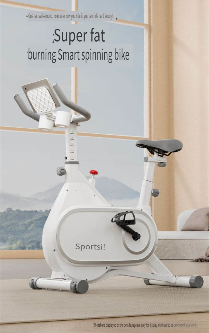 Electromagnetic-controlled indoor exercise bike for home use, quiet indoor fitness bike, fully enclosed flywheel smart magnetic resistance exercise bike.