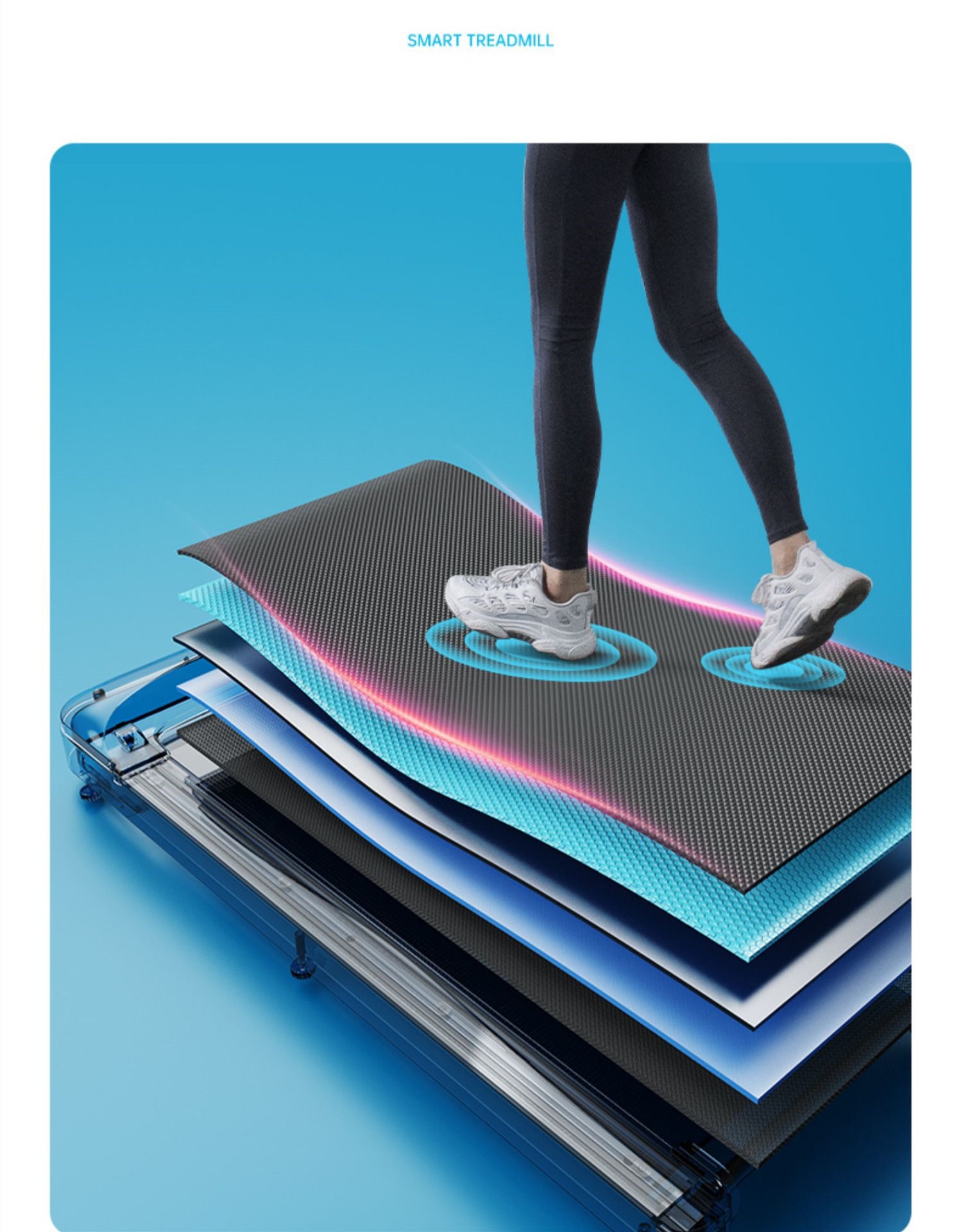 Ultra-quiet foldable home treadmill for small apartments, indoor multifunctional smart fitness equipment.