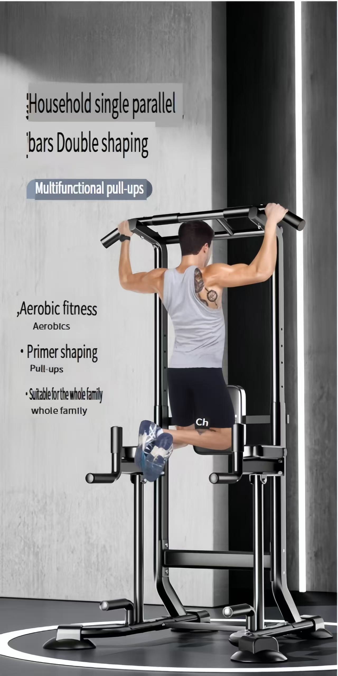 Home Indoor Pull-Up Bar & Fitness Equipment – Multifunctional Pull-Up and Dip Station