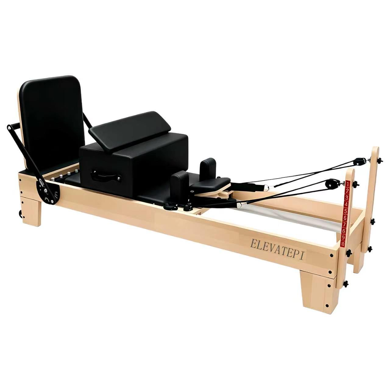 Commercial Pilates Reformer Bed for Fitness and Yoga Training — Stable, Quiet, and Resistant to Shaking.