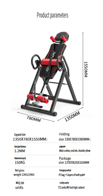 Home Inversion Table – All-in-One Inversion and Stretching Machine for Cervical and Lumbar Spine Decompression