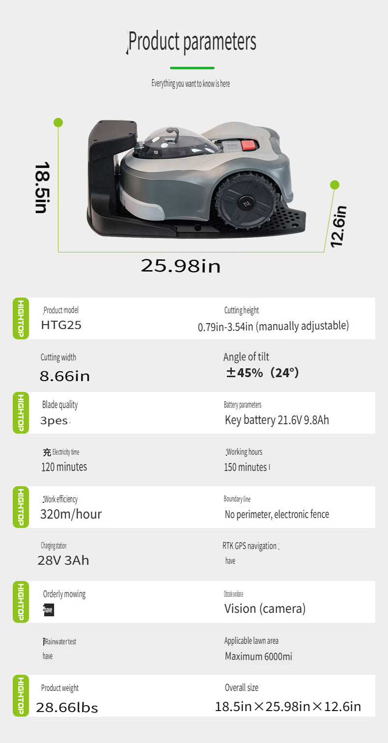 Multifunctional electric automatic lawn mower for villa courtyards and lawns, household portable lithium-battery grass trimmer/weed cutter.