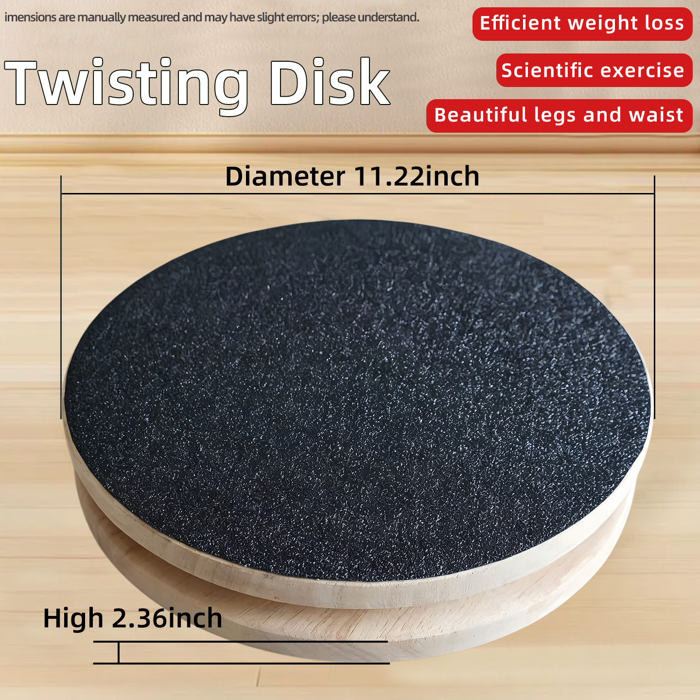 High load-bearing twist disc with non-slip base, home waist-twisting, body-shaping, fat-reducing exercise equipment for men and women